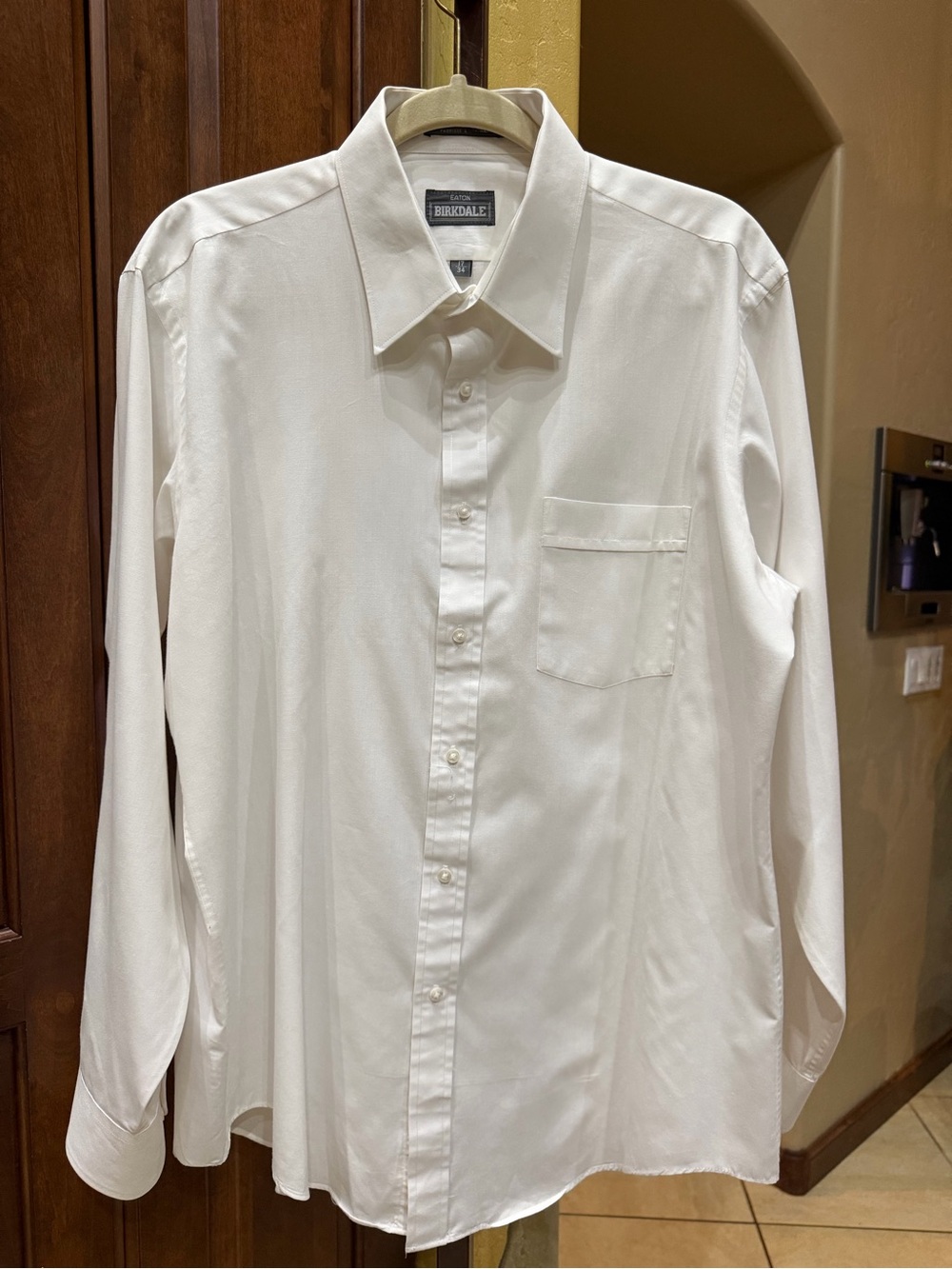 Vintage Eaton Birkdale White Dress Shirt Size 17 34